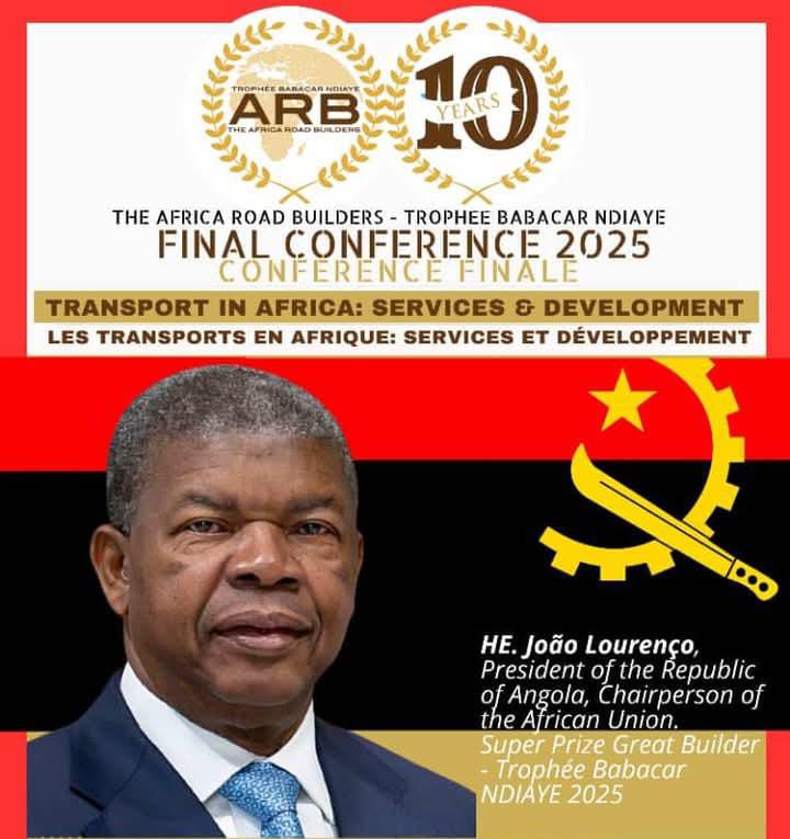 PRESIDENTE JOÃO LOURENÇO DISTINGUIDO COM PRÉMIO “THE ÁFRICA ROAD BUILDERS”